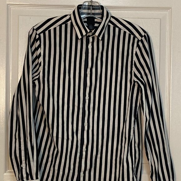 H&M Blouse Black and White Striped sze x/s - Picture 1 of 1